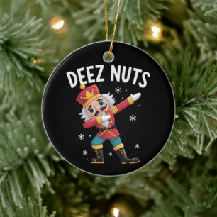 Décoration En Céramique Casse-noix Deez Nuts Noël drôle Funny Christmas 