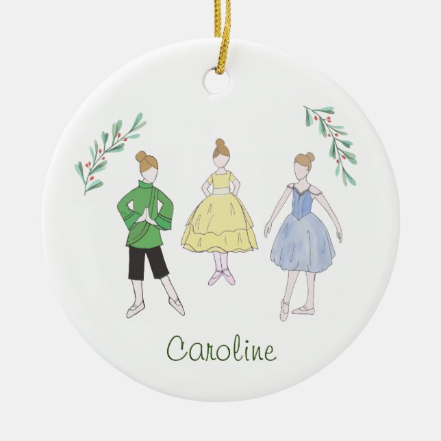 Décoration En Céramique Casse-noix personnalisable Chinoise/Neige/Fille de (Devant)