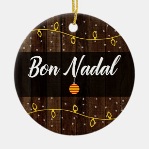 Décoration En Céramique Catalan Joyeux Noël, Bon Nadal Style Rustique