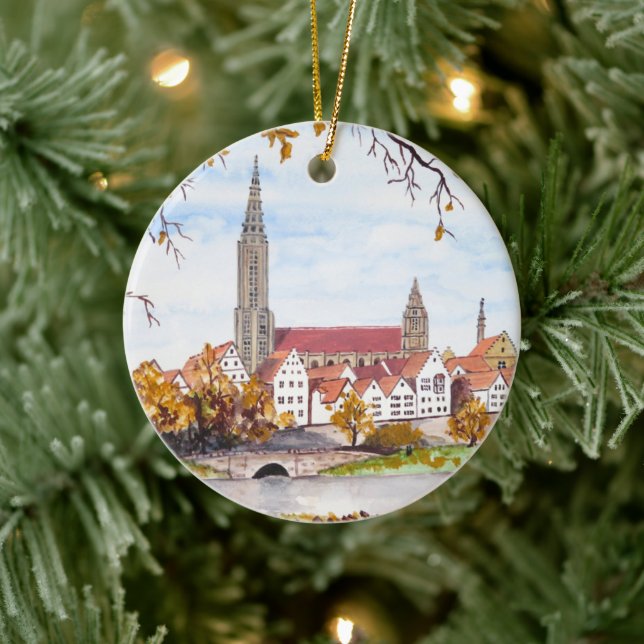 Décoration En Céramique Cathédrale d'Ulm en Allemagne par Farida Greenfiel (Arbre)