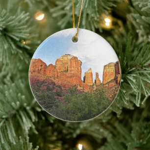 Décoration En Céramique Cathédrale Rock Sedona, Arizona Noël