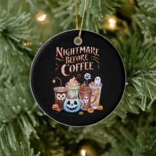 Décoration En Céramique Cauchemar avant café Citrouille Épice Halloween