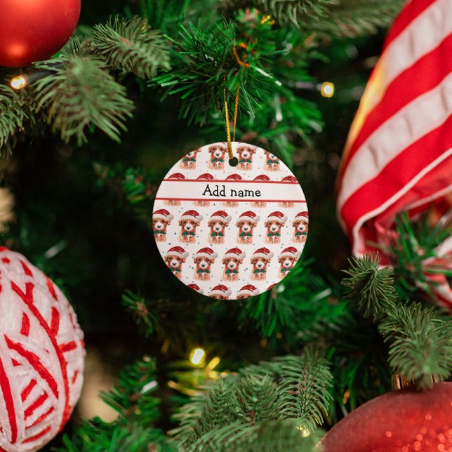 Décoration En Céramique Cavoodle Chien race Étoiles de Noël (Créateur téléchargé)