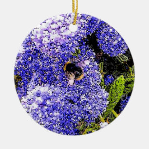 Décoration En Céramique Ceanothus Flower Bee