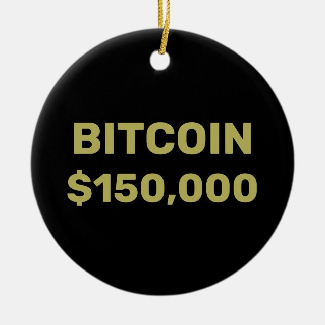 Décoration En Céramique Célébration de Bitcoin à 150000 (Devant)