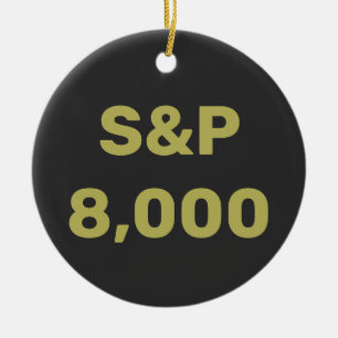Décoration En Céramique Célébration de l'indice boursier S&P 8 000
