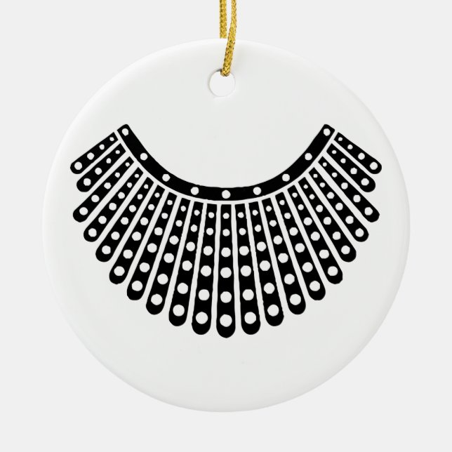 Décoration En Céramique Célèbre RBG, Ruth Bader Ginsburg, col RBG (Devant)