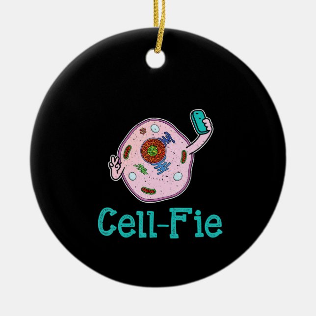 Décoration En Céramique Cell-Fie Funny Biologie Science Pun enseignant cad (Devant)