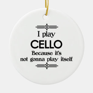 Décoration En Céramique Cello - Jouez-Vous De La Musique Dollo Amusante