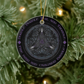 Décoration En Céramique Celtic Wiccan Witch Pagan Witchy Witchcraft Noël
