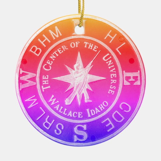 Décoration En Céramique Centre de l'Univers à Wallace Idaho V2 (Devant)