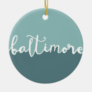 Décoration En Céramique Cercle bleu Ombre de Baltimore, le Maryland