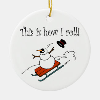 Décoration En Céramique C'est comment je roule le bonhomme de neige