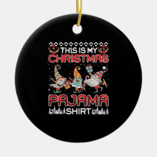 Décoration En Céramique C'Est Drôle Mon Pyjama De Noël Lumières De Noël