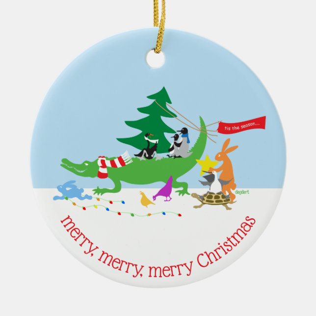 Décoration En Céramique C'est la saison Animaux (Devant)