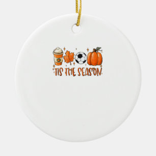 Décoration En Céramique C'Est La Saison Feuille Fin Automne Football