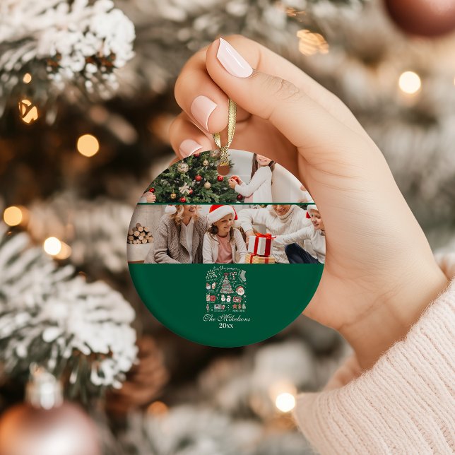 Décoration En Céramique C'est la saison  Noël rétro vert (Créateur téléchargé)