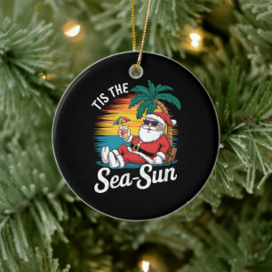 Décoration En Céramique C'est le soleil de la mer Santa Beach Noël en juil