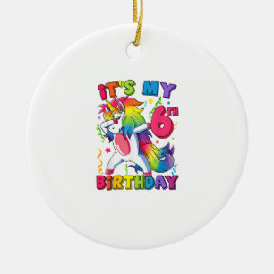 Décoration En Céramique C'est ma fête d'anniversaire 6 ans 6 ans Mignon Da