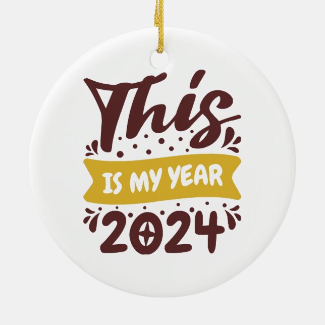 Décoration En Céramique C'est mon année 2024 (Dos)