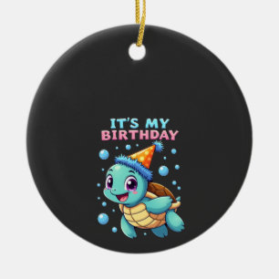Décoration En Céramique C'est mon anniversaire jolie tortue de mer océan a