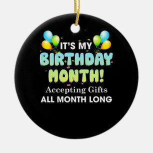 Décoration En Céramique C'est mon mois d'anniversaire, accepter des cadeau