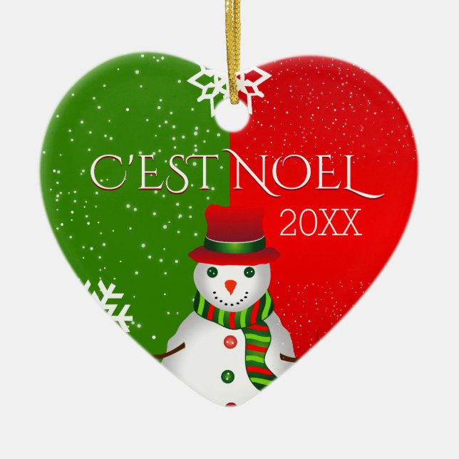 Décoration En Céramique c'est noel snowman (Devant)