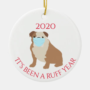 Décoration En Céramique C'est un Chien de l'année Ruff Bulldog 2020