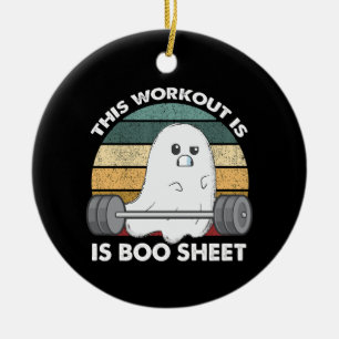 Décoration En Céramique Cet entraînement est Boo Sheet Gym Ghost Halloween