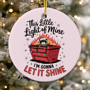 Décoration En Céramique Cette petite lumière de raton laveur de vacances f