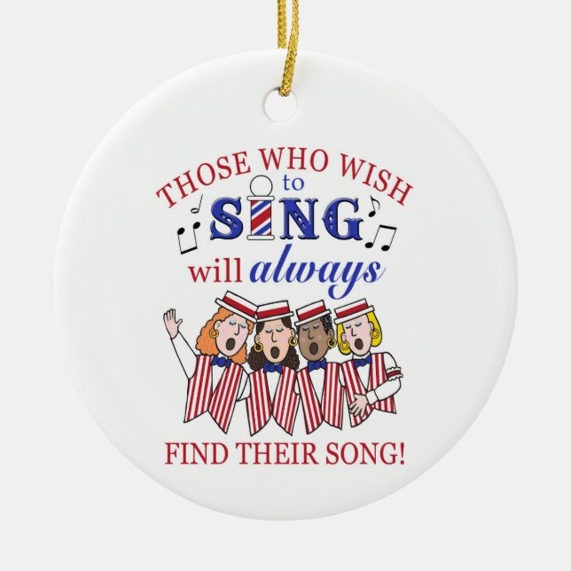 Décoration En Céramique Ceux qui souhaitent chanter l'ornement (Femme) (Devant)