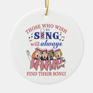 Décoration En Céramique Ceux qui veulent chanter l'ornement (Femme)