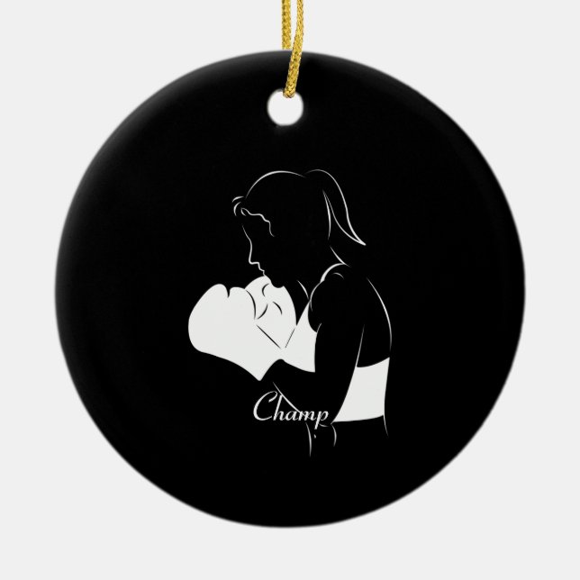 Décoration En Céramique Champ Femme Boxer (Devant)