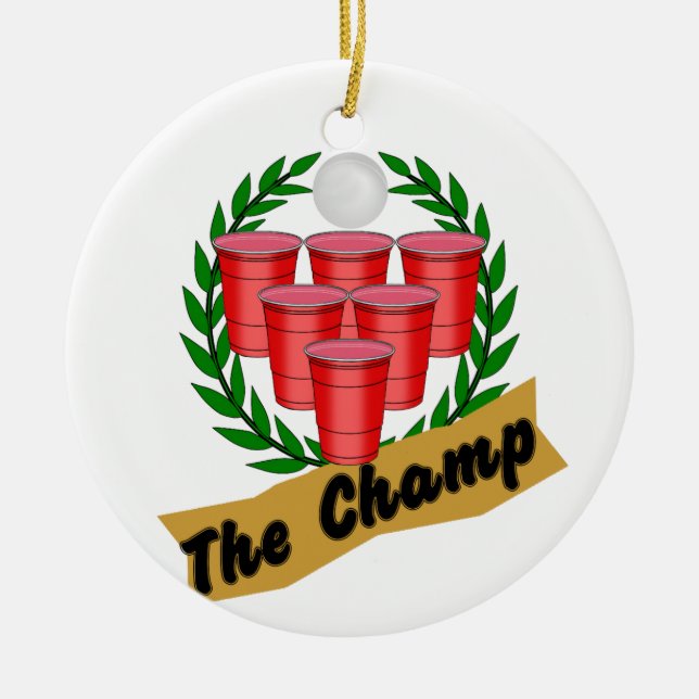 Décoration En Céramique Champion de Beer Pong (Devant)