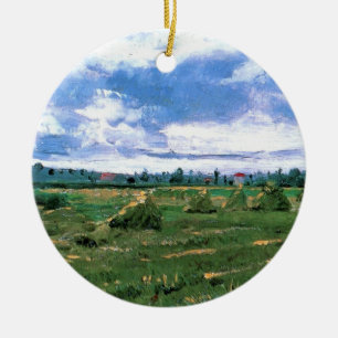 Décoration En Céramique Champs de blé avec meules de Vincent van Gogh