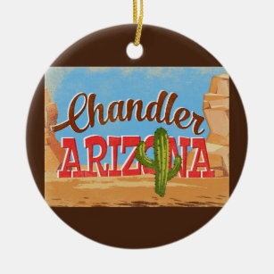 Décoration En Céramique Chandler Arizona Cartoon Vintage voyage du désert