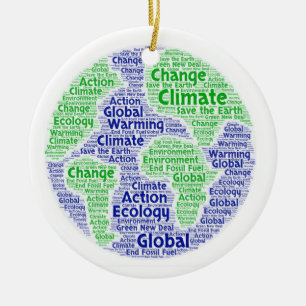 Décoration En Céramique Changement climatique en art de mots