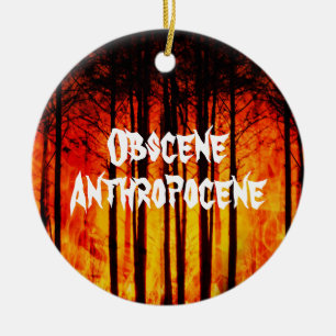 Décoration En Céramique Changement climatique obscène de l'Anthropocène