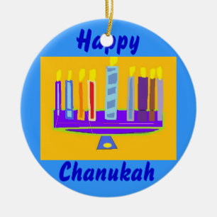 DÉCORATION EN CÉRAMIQUE CHANUKKAH ORNAMENTS - CADEAUX ET FOURNITURES JUDIC