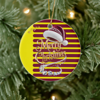 Décoration En Céramique Chapeau de Noël mignon