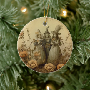 Décoration En Céramique Chariot Halloween vintage (5)