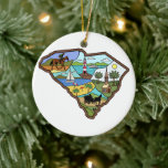 Décoration En Céramique Charleston Columbia South Carolina Myrtle Beach<br><div class="desc">La carte d'état de style rétro SC comporte les indicatifs régionaux 803, 843, 854, et mt plaisant SC, le lac Wylie, et le lac Hartwell. Donc si vous êtes un touriste ou un voyageur de Caroline du Sud, et que vous êtes allé à la plage de folie, Columbia, SC ceci...</div>
