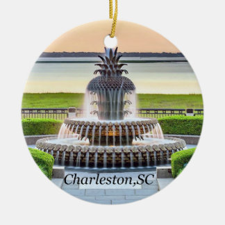 Décoration En Céramique Charleston Noël Ornament, Fontaine d'ananas,