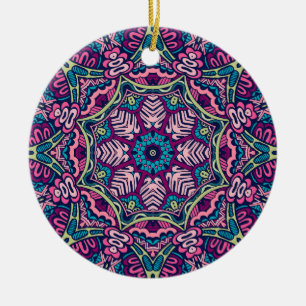 Décoration En Céramique Charmant mandala coloré sans couture ceram motif