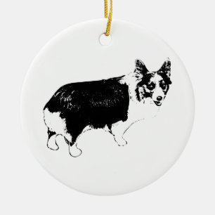 Décoration En Céramique Charme de corgi Tree-Bright