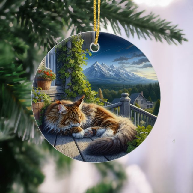 Décoration En Céramique Charming Maine Coon Keepsake (Créateur téléchargé)