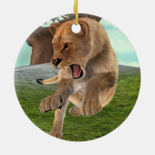 Décoration En Céramique Chasse à la lionne