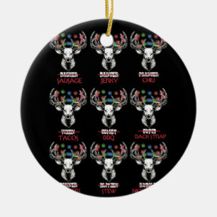 Décoration En Céramique Chasse aux cerfs de Noël Père Noël Hommes Femme