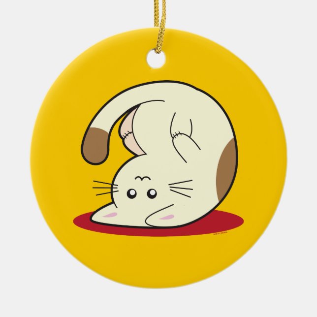 Décoration En Céramique Chat à l'envers (Devant)