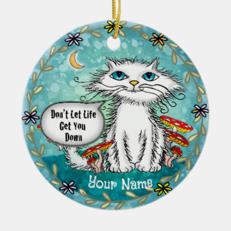 Décoration En Céramique Chat à poignées de vie